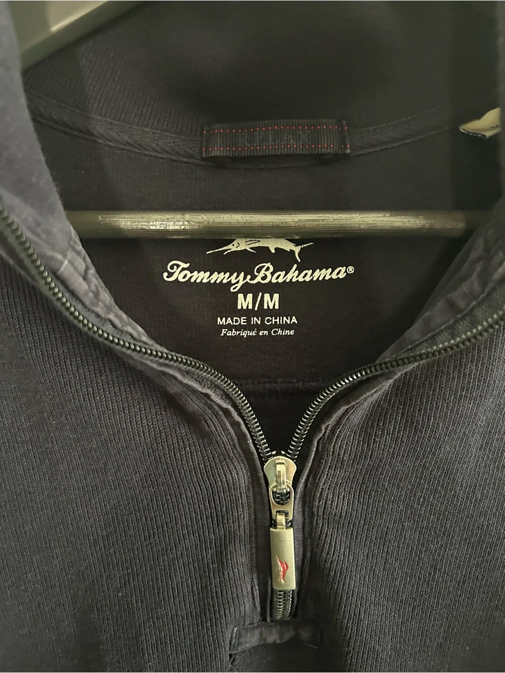 Tommy Bahama Men’s Navy 1/4 Zip Pullover Sweater Medium